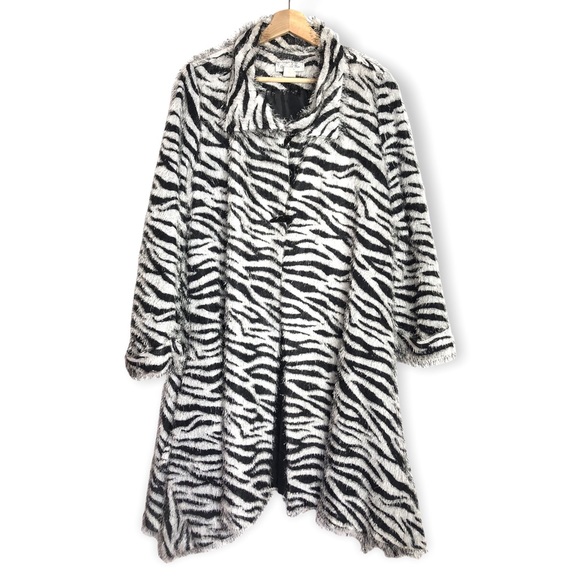 Vintage come n see zebra shabby eyelash swing cardigan duster Medium - Picture 1 of 11